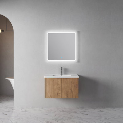 Meuble-lavabo à fermeture en douceur avec lavabo, 30 po (emballage KD)