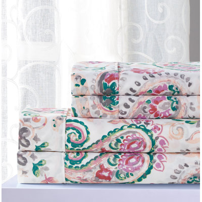 Arambula Microfiber Paisley Sheet Set