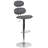 Norberg Contemporary Vinyl Adjustable Height Barstool with Ellipse Back and Chrome Base-989678889