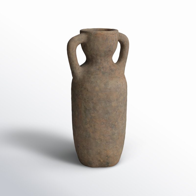 Vase de table en grès fabriqué à la main Elna, H 15,55 po x l 8,3 po x P 6,5 po