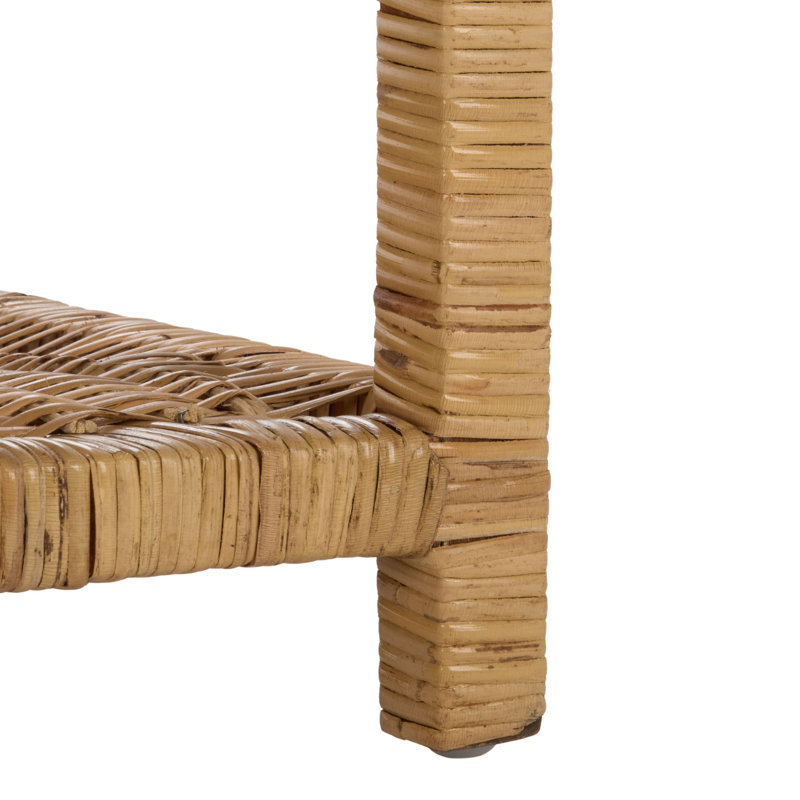 Table basse Manon Scallop avec tablette, Blanc