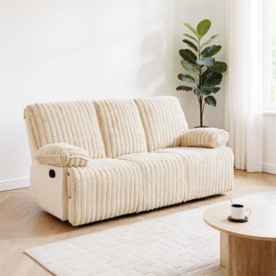 Canapé inclinable manuel en velours 3 + 3 places, canapé inclinable avec porte-gobelets cachés, canapé inclinable pour le cinéma maison de salon, 3 sièges + 3 sièges