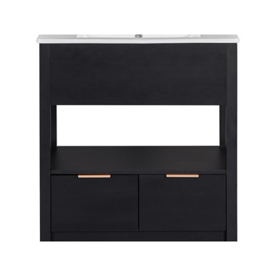 30.00'' Single Bathroom Vanity with Ceramic Top