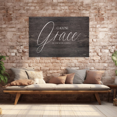 Choose Grace 1 Piece Wrapped Canvas Wall Art