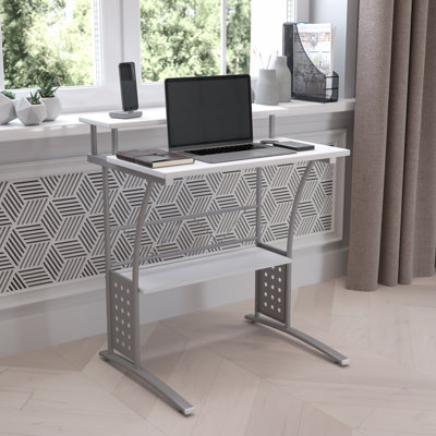 Holyoke 28"W Computer Desk with Top and Lower Storage Shelves