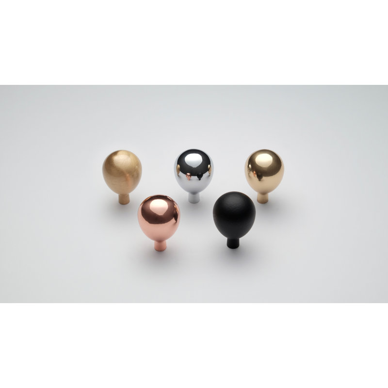 Tari 20mm Diameter Round Knob Multipack, Brushed Brass