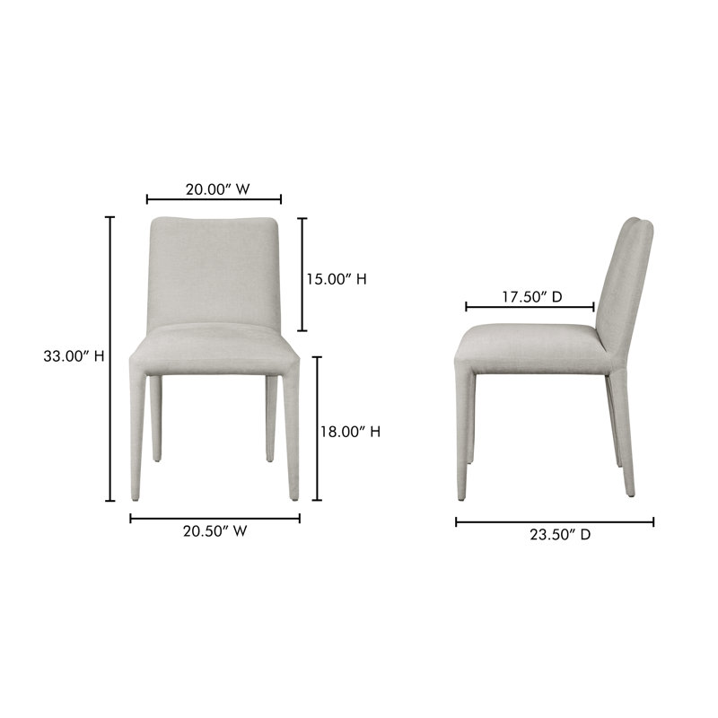 Calla Upholstered Dining Chair, Dove Performance Chenille