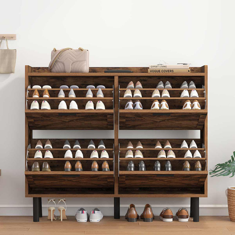 Modern Storage Cabinet With 3 Flip Drawers Suitable For Living Rooms