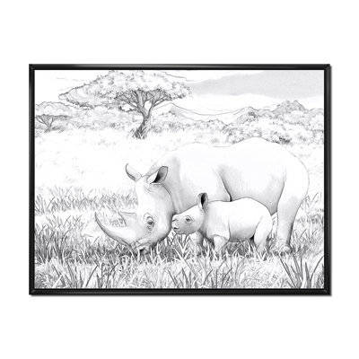 Rhino in African Safari - peinture sur toile