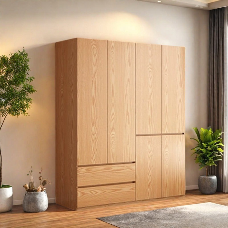 Simple And Practical Wardrobe, 82.68" H x 66.93" W x 23.62" D