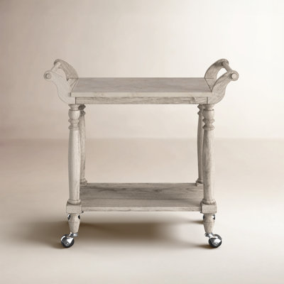 Aberdale Genuine Marble Bar Cart