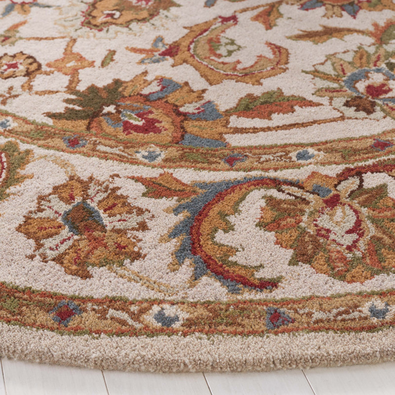 Carnasheeran Hand Tufted Wool Oriental Rug, Round 6'