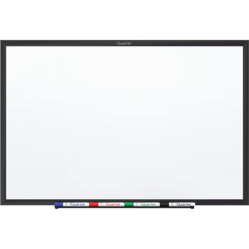 Quartet® Magnetic Steel Wall Whiteboard, 48" H x 96" W, Black
