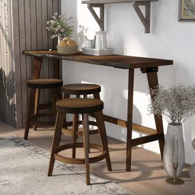 Leeson 3 - Person Trestle Dining Set