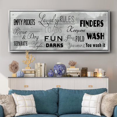 Laundry Rules - Toile encadrée