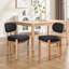 Ensemble de 2 chaises de salle à manger en bois, chaise de salle à manger rembourrée en tissu moderne, chaise de ferme pour salle à manger