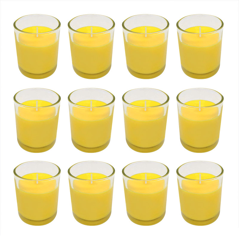 Porte-bougies votives Citronella - 12 unités, Transparent