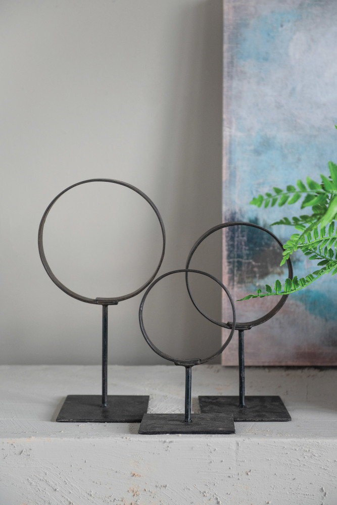 Metal Rings Decorative Sculpture