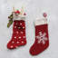 Bas de Noël tricoté à pois