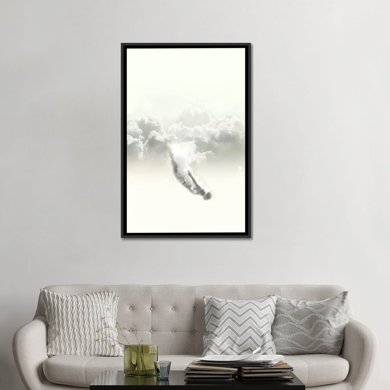 «Sky Diver», impression sur toile, H 26 po x l 18 po x P 1,5 po, Toile avec cadre noir, Pas de tapis