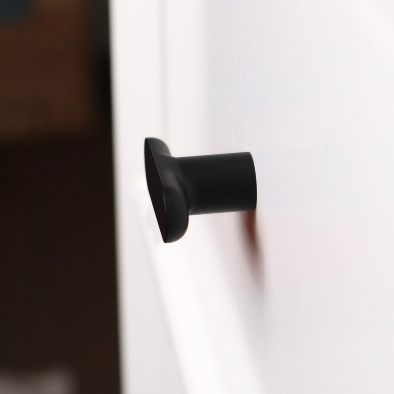 1.75" Oval Knob, Charcoal (Black)