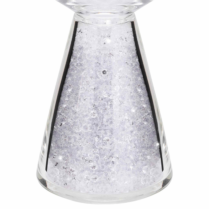 Elegant Stemless Crystal-Filled Wine Glass Set of 6