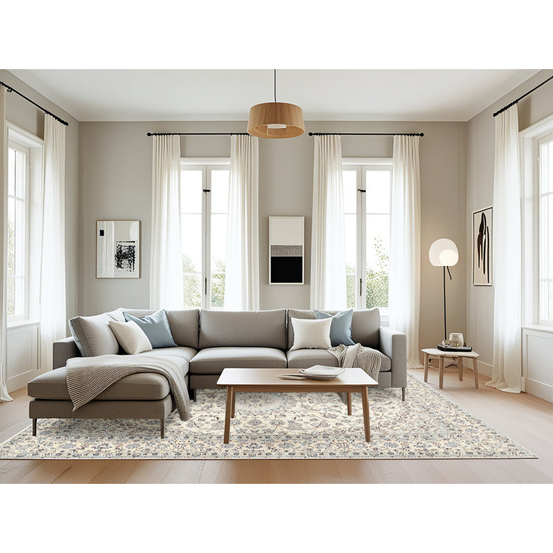 Tapis beige Jolyon, Rectangle 8 pi x 10 pi