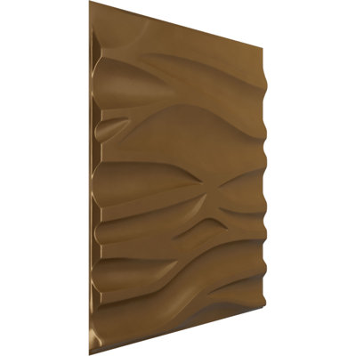 Panneau mural décoratif 3D Serina EnduraWall l 19 5/8 po x H 19 5/8 po, ruée vers l'or métallique (couvre 2,67 pieds carrés)