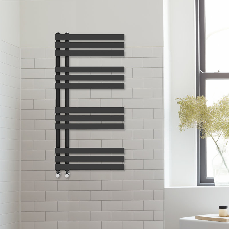 Arulappu Designer Towel Rail Heated Towel Rails, Black, 120cm H x 60cm W