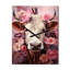 Romantisme, portrait de vache rose - horloge en métal-819203069
