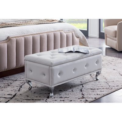Banc de rangement rembourré Zain