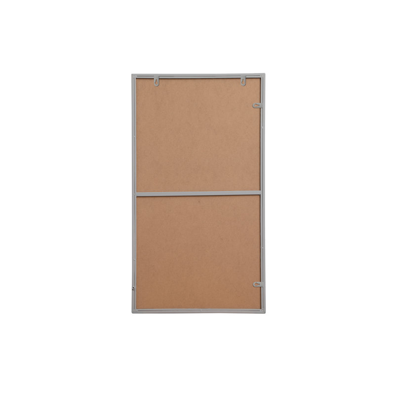 Sabine Metal Rectangle Wall Mirror, 36" x 20", Gray