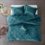 Ensembles de literie en velours luxueux, conception sarcelle en polyester pour le confort de la maison