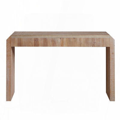 Rustic Wooden Console Table with Drawer