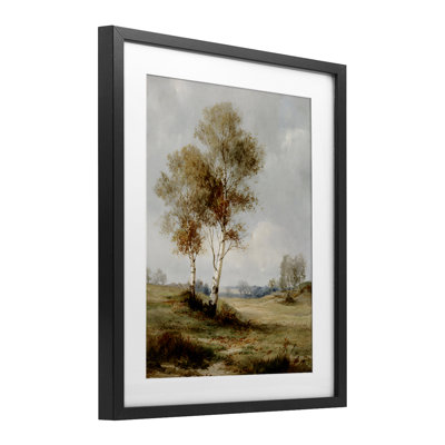 «Autumn Countryside Trees», reproduction sous verre encadrée, design par LSR Design Studio