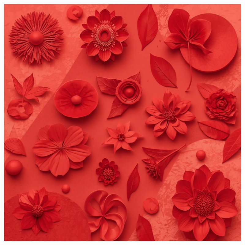 Tapis pour salle de bain Red Flowers, 24in W x 17in L