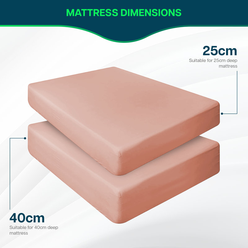 Extra Deep Pocket Microfiber Solid Fitted Sheet, King, Orange
