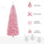 Grand sapin de Noël artificiel non éclairé avec 818 pointes de branches réalistes