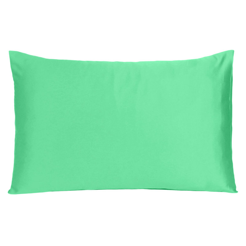 Taie d'oreiller en satin , Standard, Vert