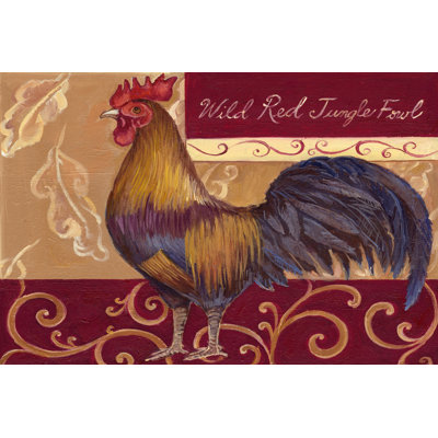 Rustic Roosters II by Theresa Kasun - Wrapped Canvas Art Prints