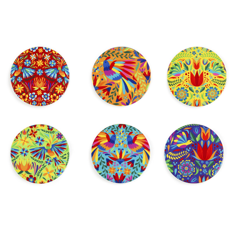 Ceramic Round 6 Piece Coaster Set