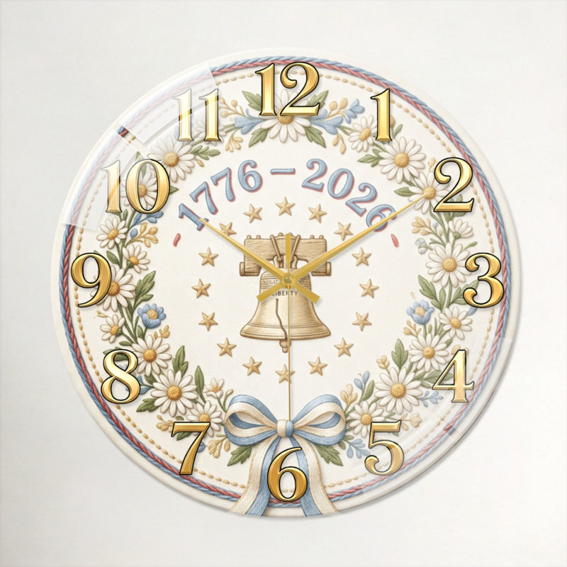 "Floral Bell USA 250th Anniversary Merchandise", 40 x 40 cm (15,7 x 15,7 pouces)