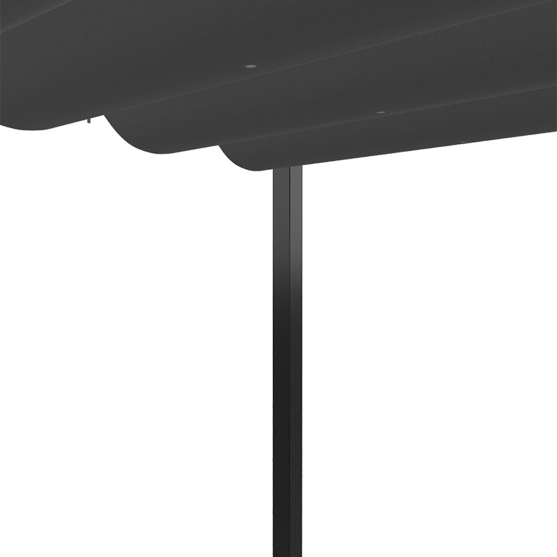 10x20ft Aluminium Pergola with Retractable Roof, Black, 228cm H x 300cm W x 400cm D