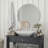 Nafne Wall Mount Shatterproof Round Accent Wall Mirror with Metal Frame-1397083069-1397083067