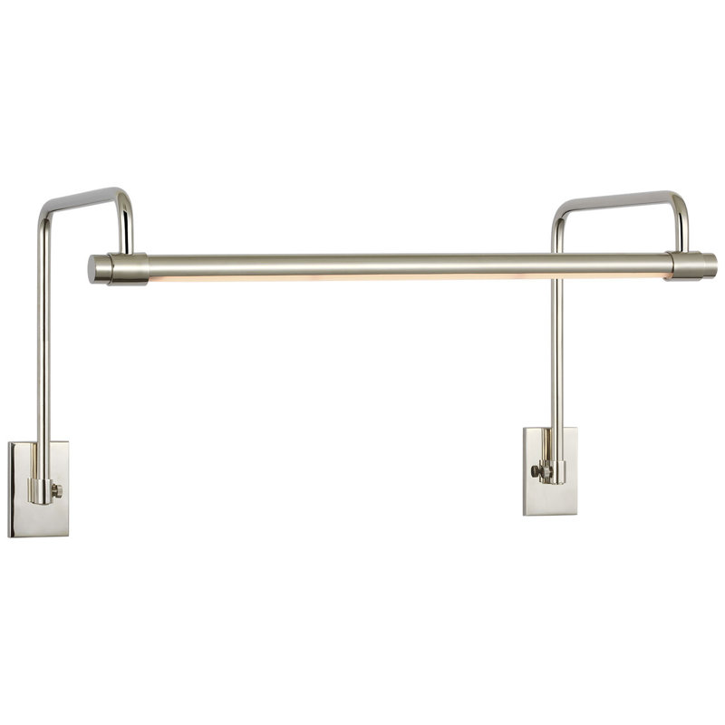 Thomas O'Brien Kidd 18" Frame Mount Picture Light, 8.75" H x 18" W x 8.75" D, Polished Nickel, 12 W