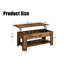 Table basse en bois à plateau relevable