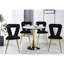 4 chaises noires et dorées - structure en acier inoxydable, coussins moelleux, pour la salle à manger, tissu d'ameublement moderne rouillé (4)-118281796