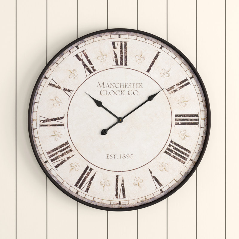 Valerie Round Metal Farmhouse Wall Clock