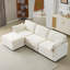 Canapé modulaire 104 "à 3 places 104": canapé modulaire 3 places + repose-pieds avec coussins en chenille 22 "