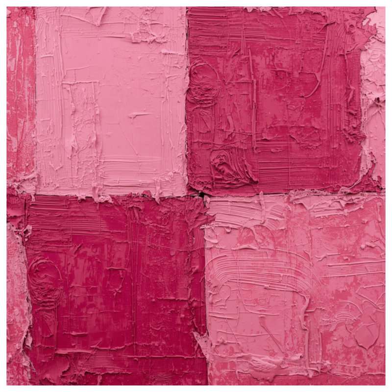 Textured Pink Squares Comforter, Queen